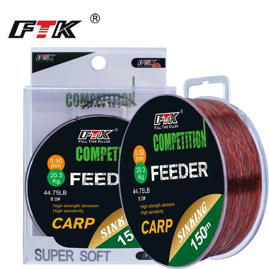 FTK Carbon-Angelschnur – abriebfeste Fluorocarbon-Schnur für klares Wasser & scheue Fische