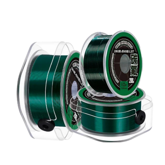 TORAY Fluorocarbon-beschichtete Monofilament-Angelschnur – 200 m, sinkend, transparent